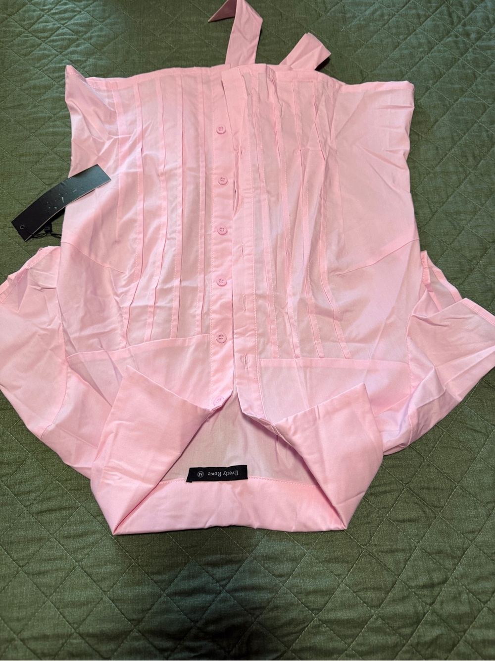 Everly Light Pink Men's Dress Shirt with Pleated Front